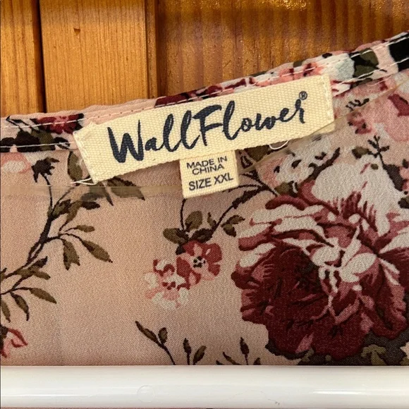 Wallflower Pink Floral Kimono Plus Size XXL New Lace Detail Lightweight Layer - Picture 2 of 9